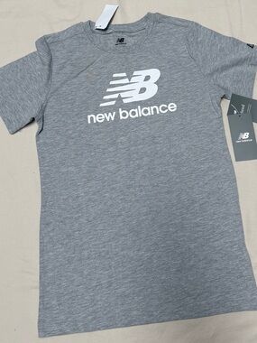New Balance Heather Gray Logo Tee